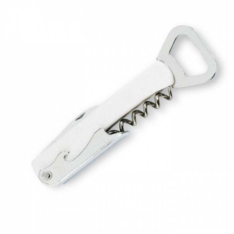 Číšnický nůž s otvírákem na láhve a vývrtkou na víno, bílá Číšnický nůž s otvírákem na láhve a vývrtkou na víno, bílá